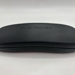 AUTHENTIC FLEXON BLACK HARD EYEGLASS SUNGLASS CASE CLAMSHELL HINGED